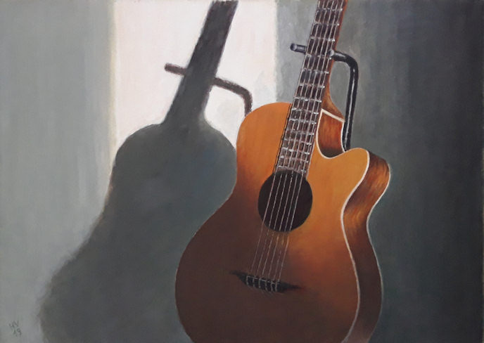 gitarre im schatten